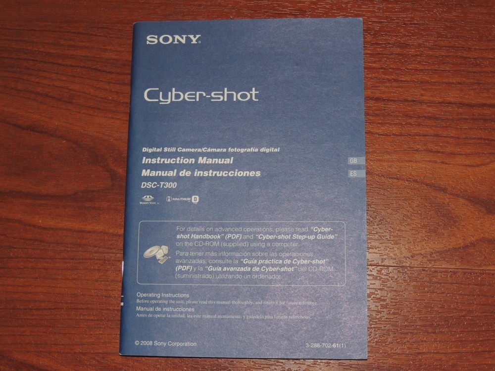 Genuine Sony DSC-T300 Basic Instruction Manual - Quick Start Guide - 39 Pages