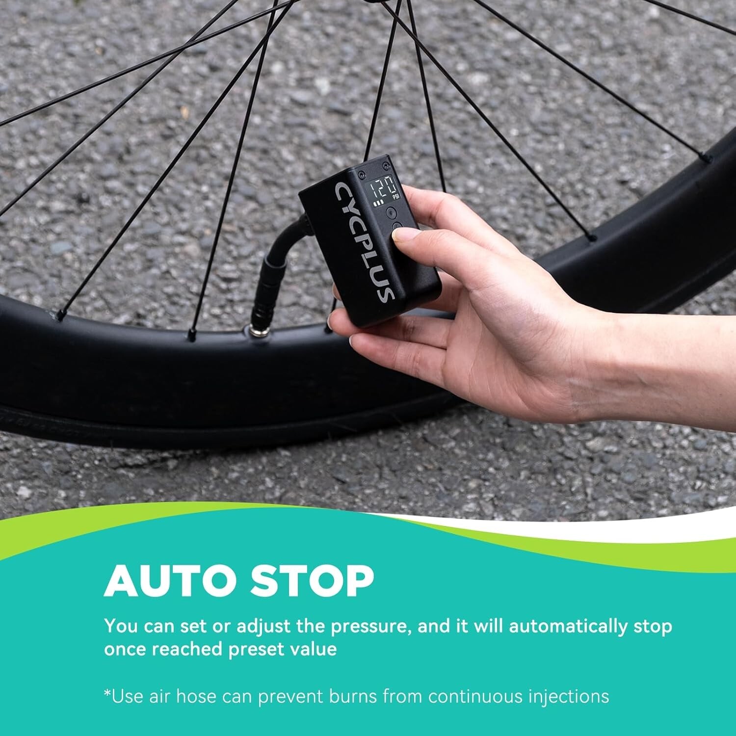 CYCPLUS AS2 Pro 120PSI Mini Bike Pump with Gauge - 2025 Updated Version