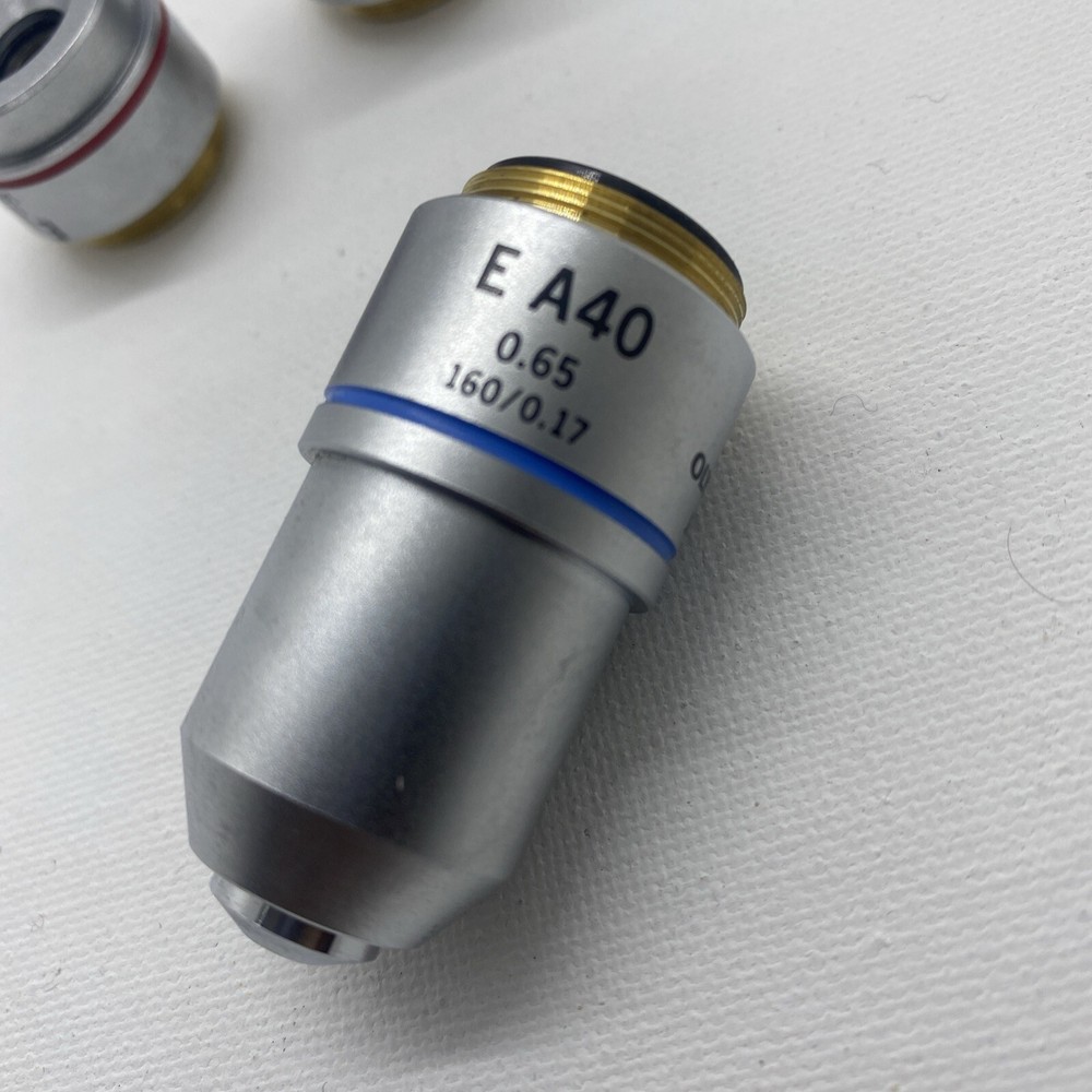Olympus Microscope Objective Set - E A4, E A10, E A40, E A100 oil