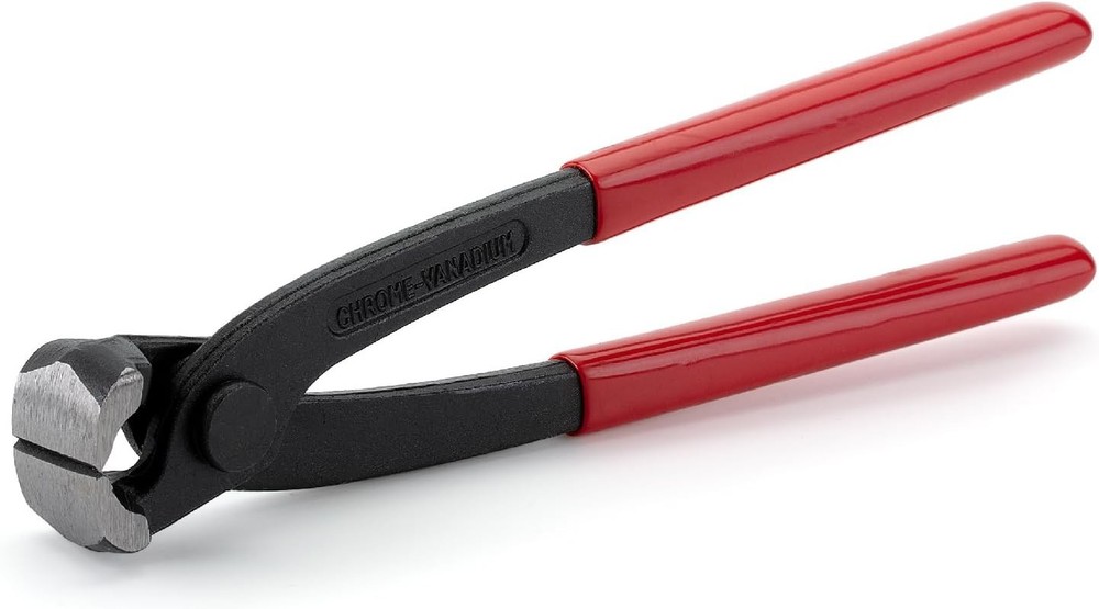 Bates 8-Inch Red Nail Puller -  End Cutting Pliers for Easy Extraction