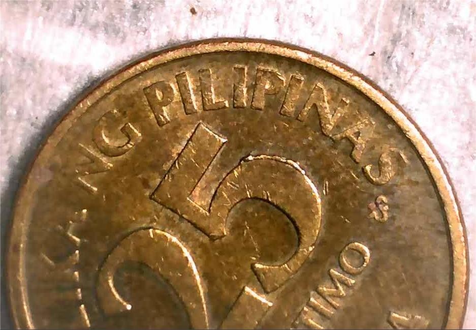 PHILIPPINES 25 SENTIMO 2014 DOUBLE DIE ERROR