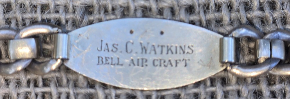 WW2 USAAC Army Air Corp ID Bracelet Reiser .250 Gold Content