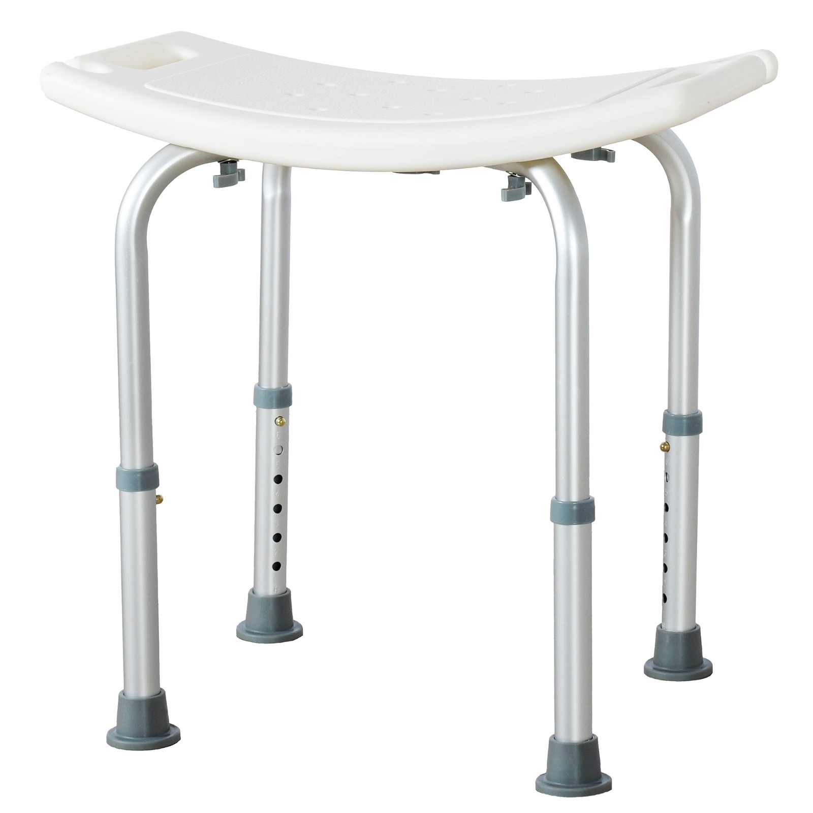 Adjustable Anti-Slip Shower Stool – Armless, Minimalist Design for Seniors