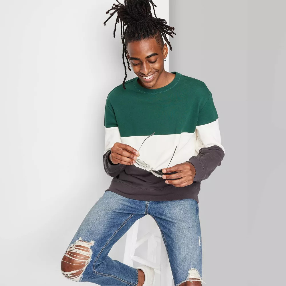Original Use Men's Pullover Sweatshirts Crew Neck