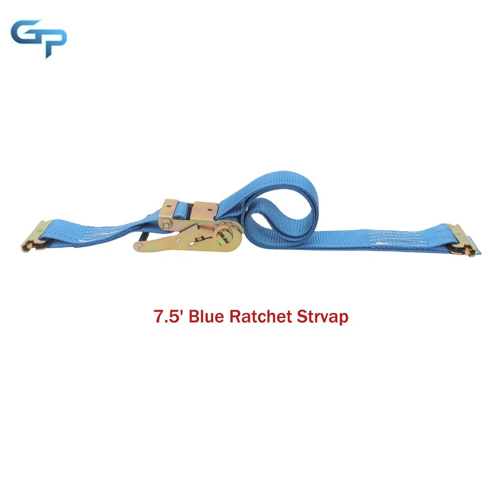 Wheel Chock Tie-Down Kit 4PCS E Wheel Chock 2PCS 7.5' Tie-Down Strap