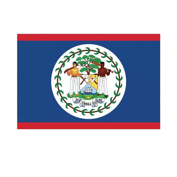 Belizean Flag Sticker Decal