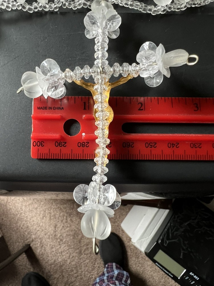 Giant Glass Rosary 35 Inches
