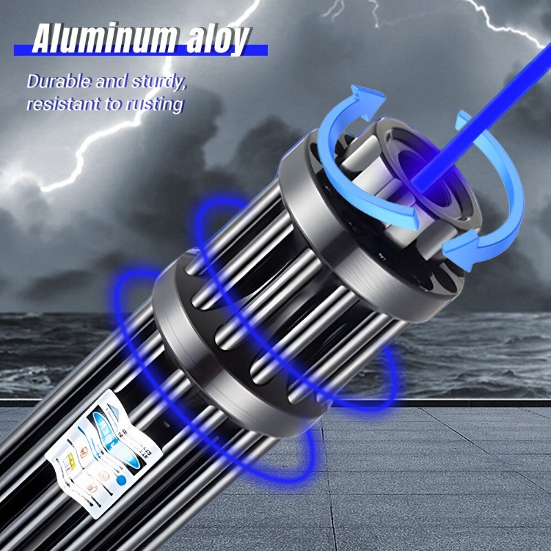 10Watt Adjustable High Power Blue Burning Laser Pointer Visible Dot Torch Light