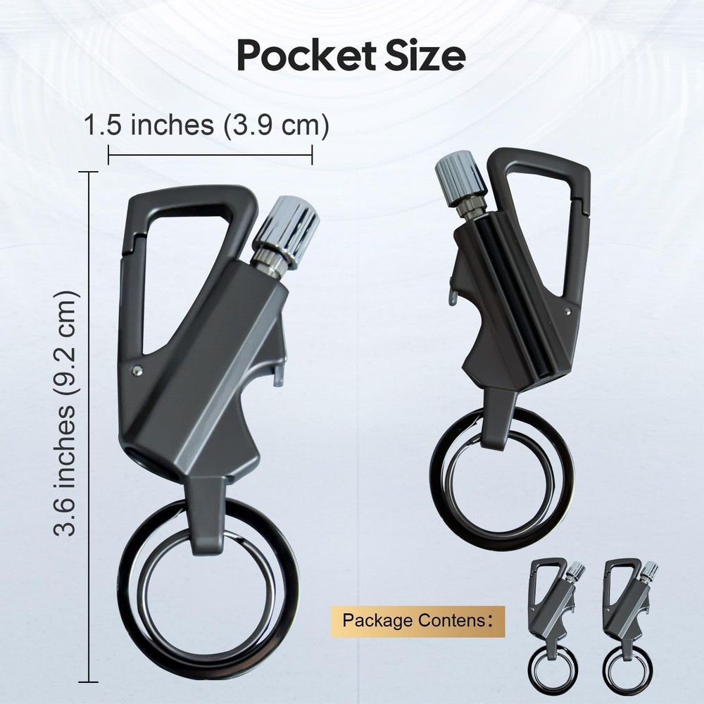 Entrq 2 Pack Permanent Match Infinity Lighter, Small, Black