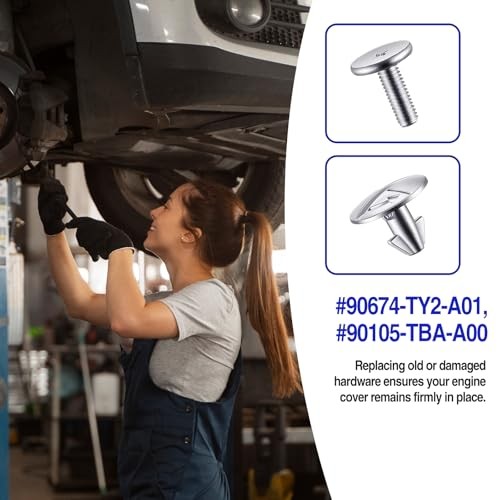 Engine Splash Shield Bolt Kit – Lower Skid Plate Screws for Under Engine 8PCS