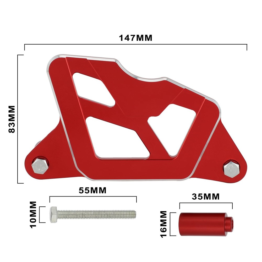 Red CNC CRF125F Motorcycle Case Protector Sprocket Cover - Engine Chain Guard