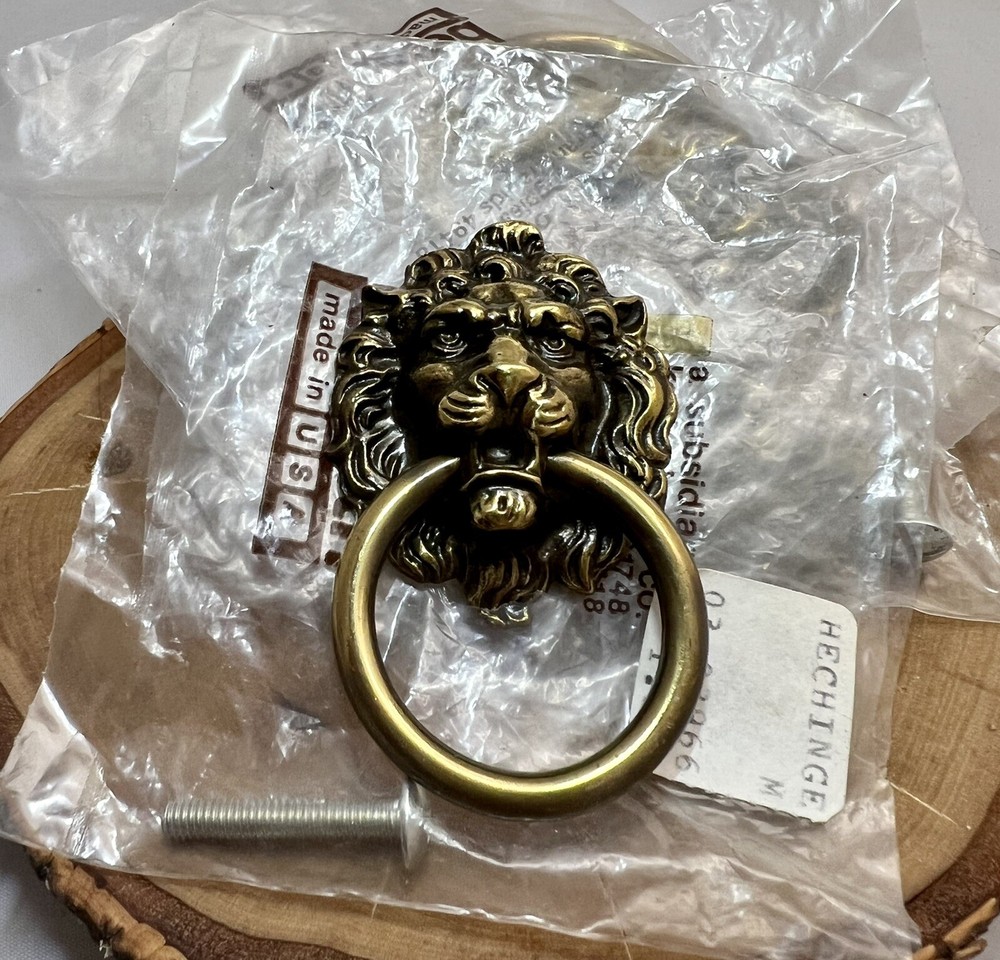 Vintage USA Lion Head Cabinet Hardware Design Metal Pull Knobs Handle Pulls 5pcs