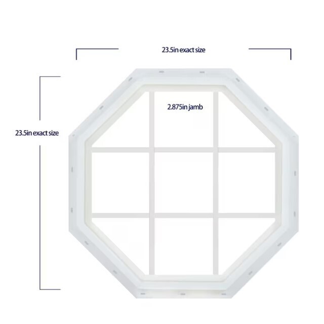 Reliabilit Vinyl Octagon Window 24” x 24” #4066704 White Model VOCT2424GRB