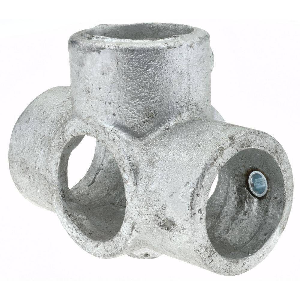 PRO-SAFE Galvanized Structural Pipe Rail Fitting: Side Outlet Tee, 1-1/4" Pipe