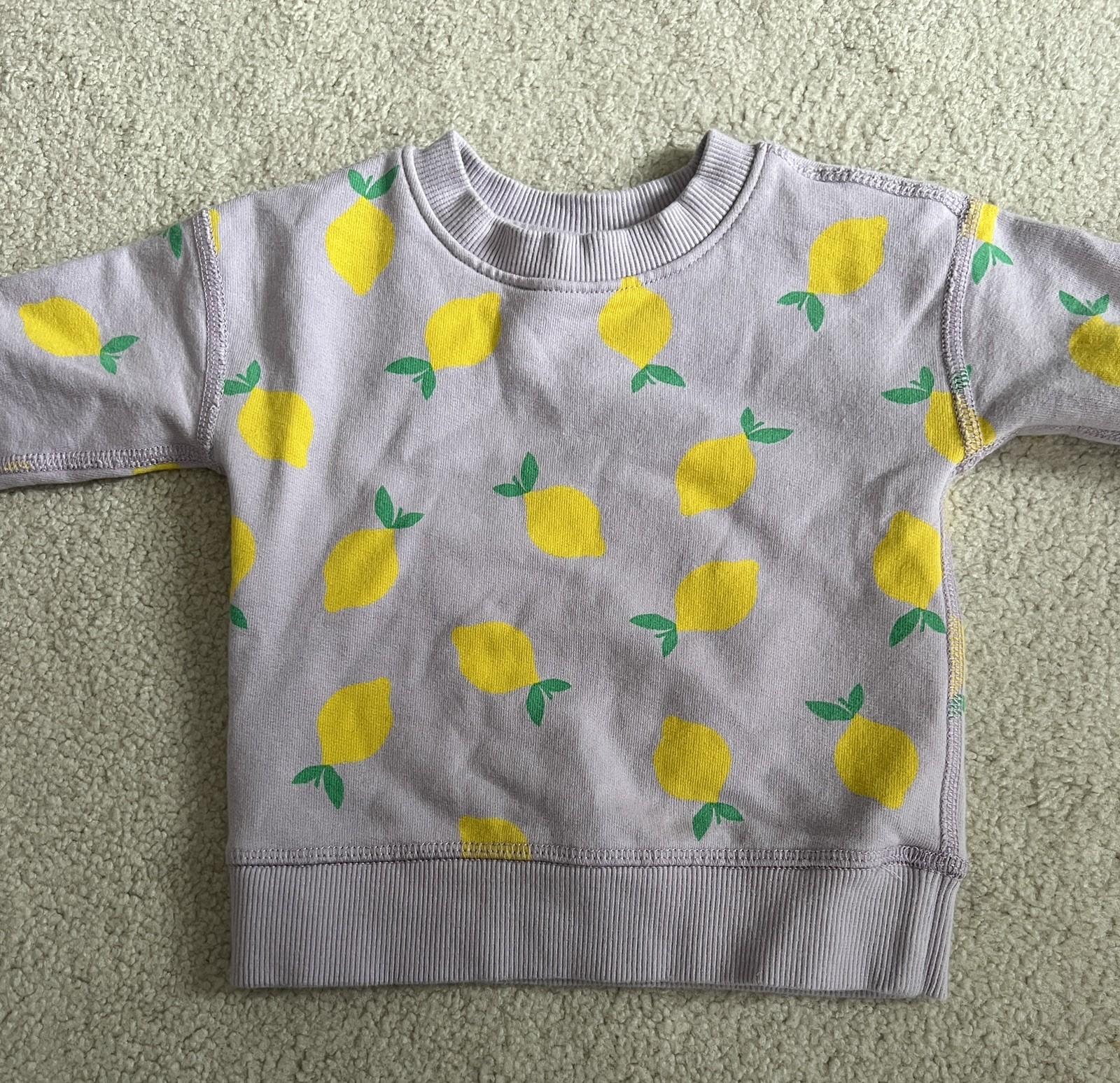 Hanna Andersson matching Purple Lemon Sweater & Pants Set. Size 6-12 mos, 70 cm