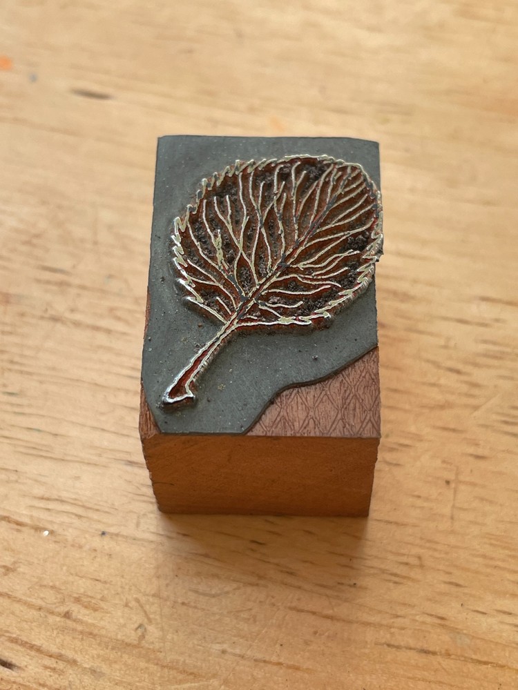 Printing Letterpress Printers Block Birch Leaf (134)