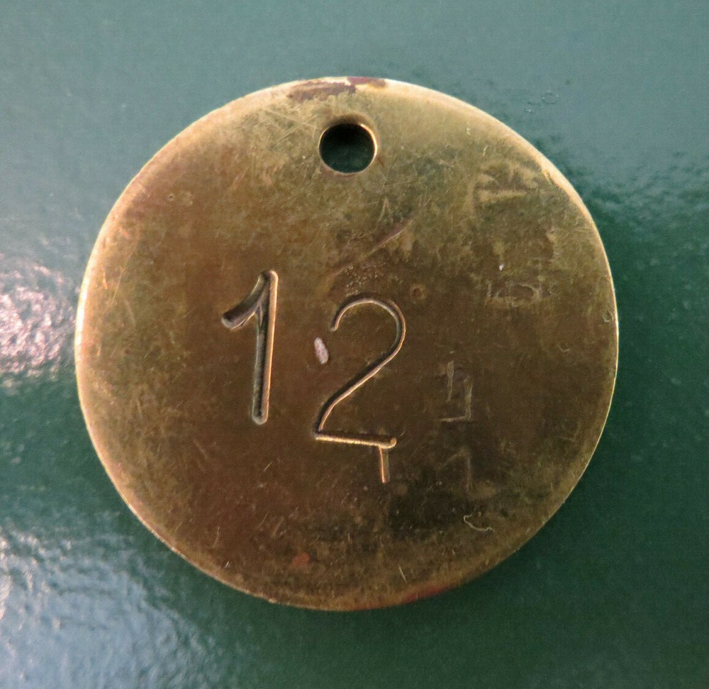 Colliery Pit Check - marked 37 OM & 12 on reverse side