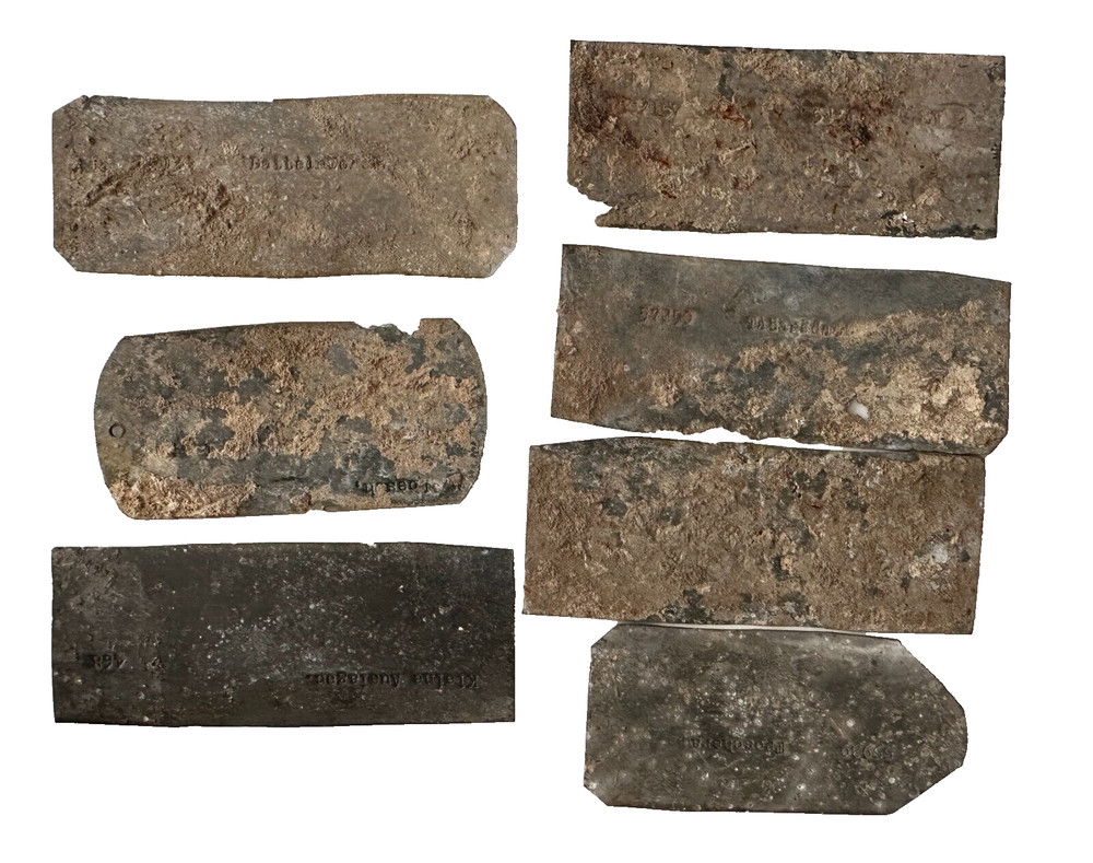 WW2 German Workers Tags X7 . Poland Dug Items Original Lot 35.00