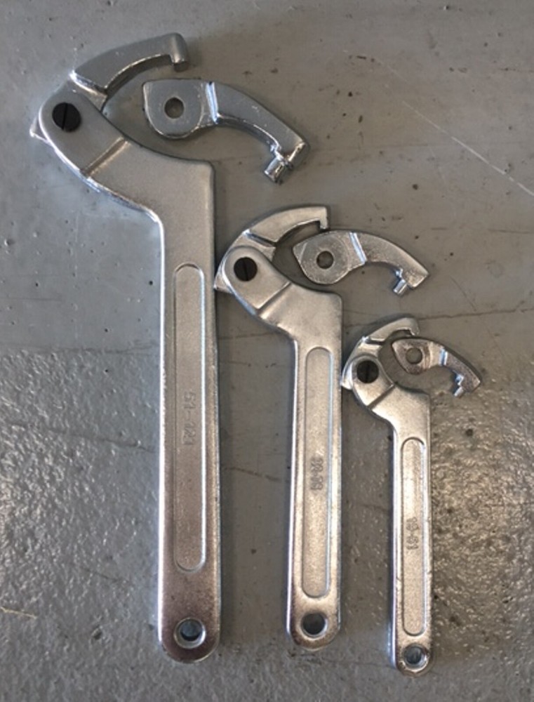 6 PC Hook Adjustable Spanner Wrench Set 3/4" -4 3/4"