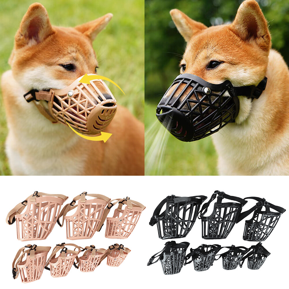 Dog Muzzle Anti Stop Bite Barking Chewing Mesh Mask Training Pet Small Large ❥