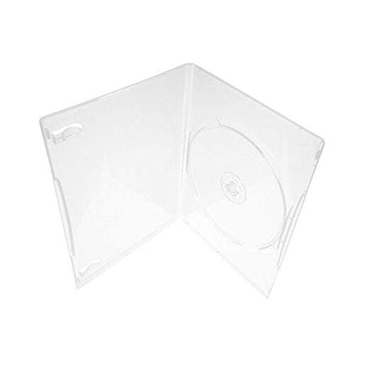 7mm Slim Clear Single CD/DVD Case, 50 Pieces Pack.