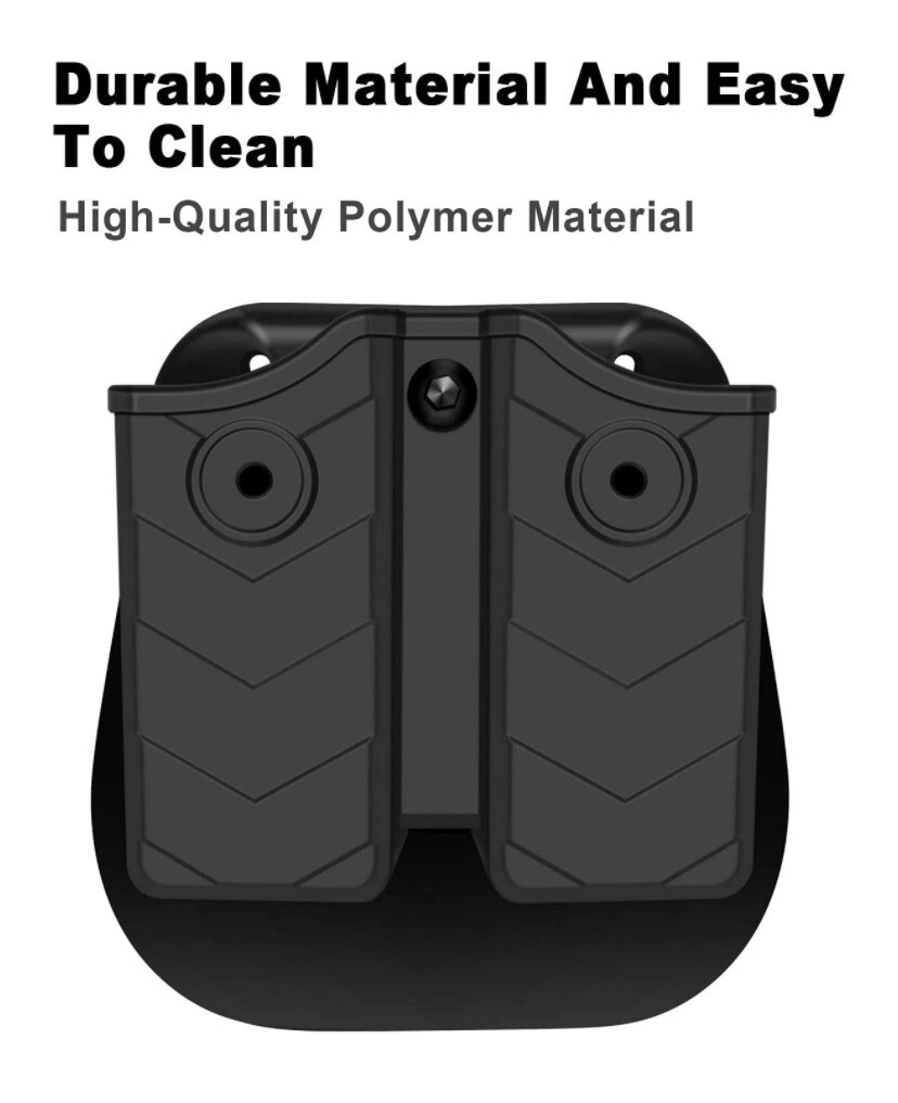 Universal Double Stack Magazine Paddle Holster for 9mm 40 Cal Pistol Mag Holder