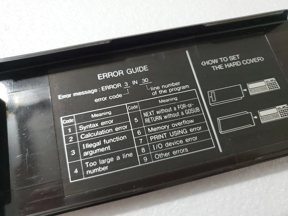 Cover ONLY for Sharp PC-1360 Calculator