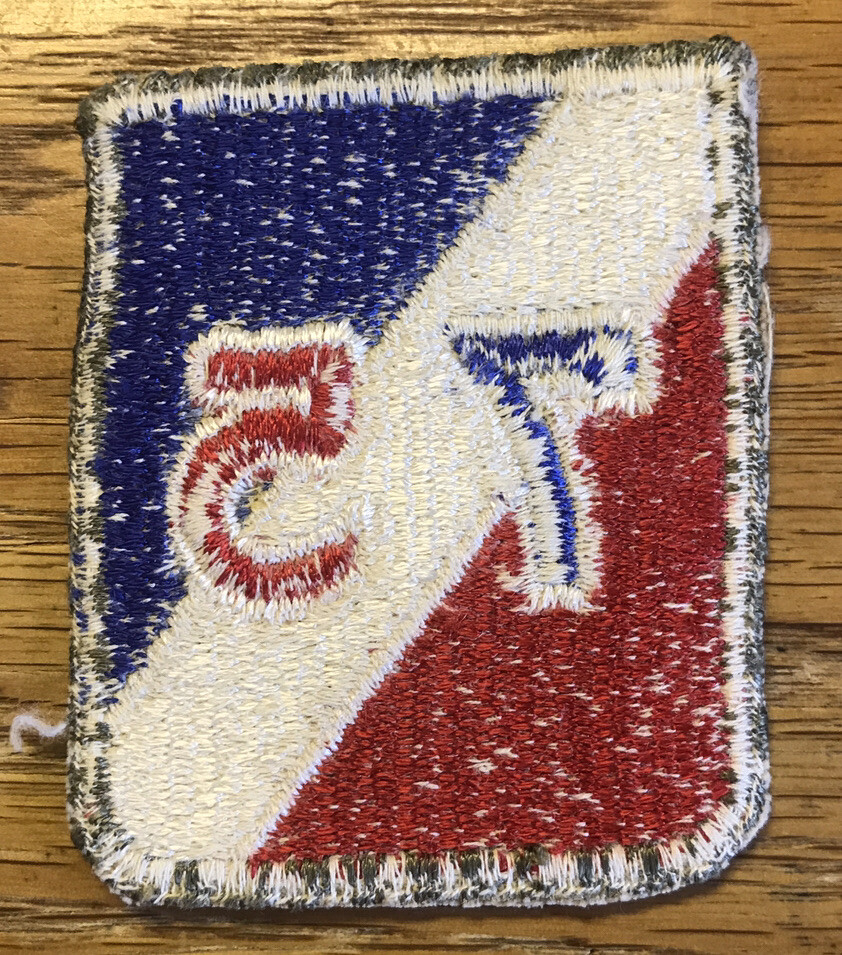 ORIGINAL WWII - U.S. 75th DIVISION PATCH CUT EDGE - WORN