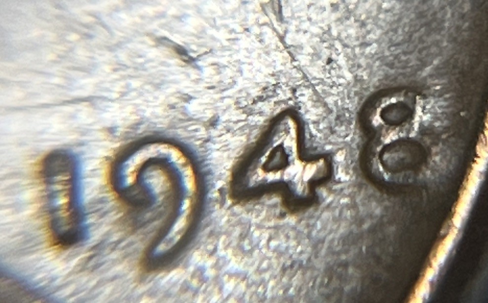 1948 Penny Error Slight Doubling In Date DDO Date Error