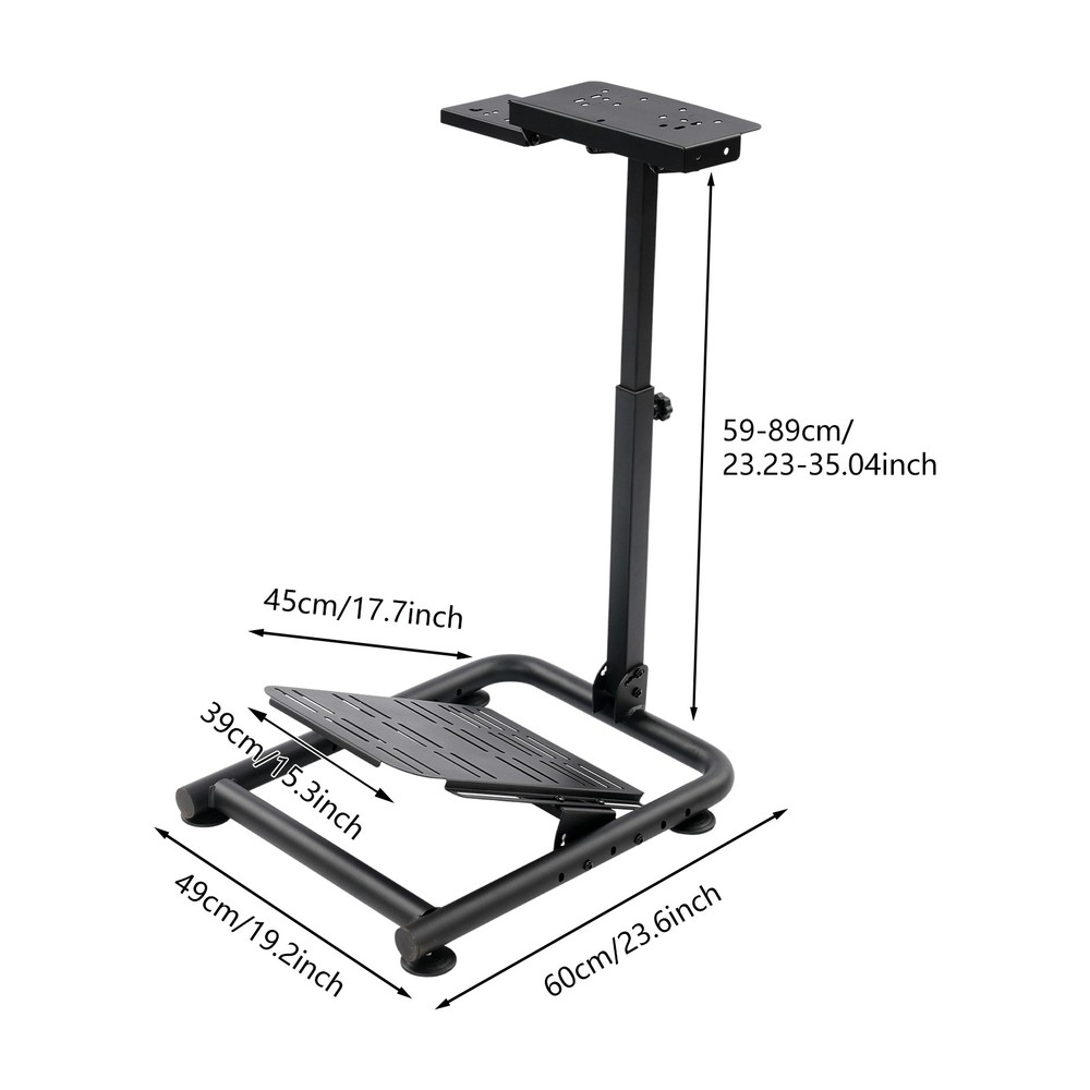 Foldable Racing Steering Wheel Stand Adjustable Height For Logitech Fanatec Moza