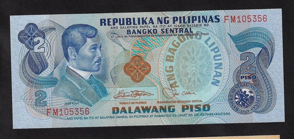 Philippines 2 Piso,1974-85 P159b GEM UNC
