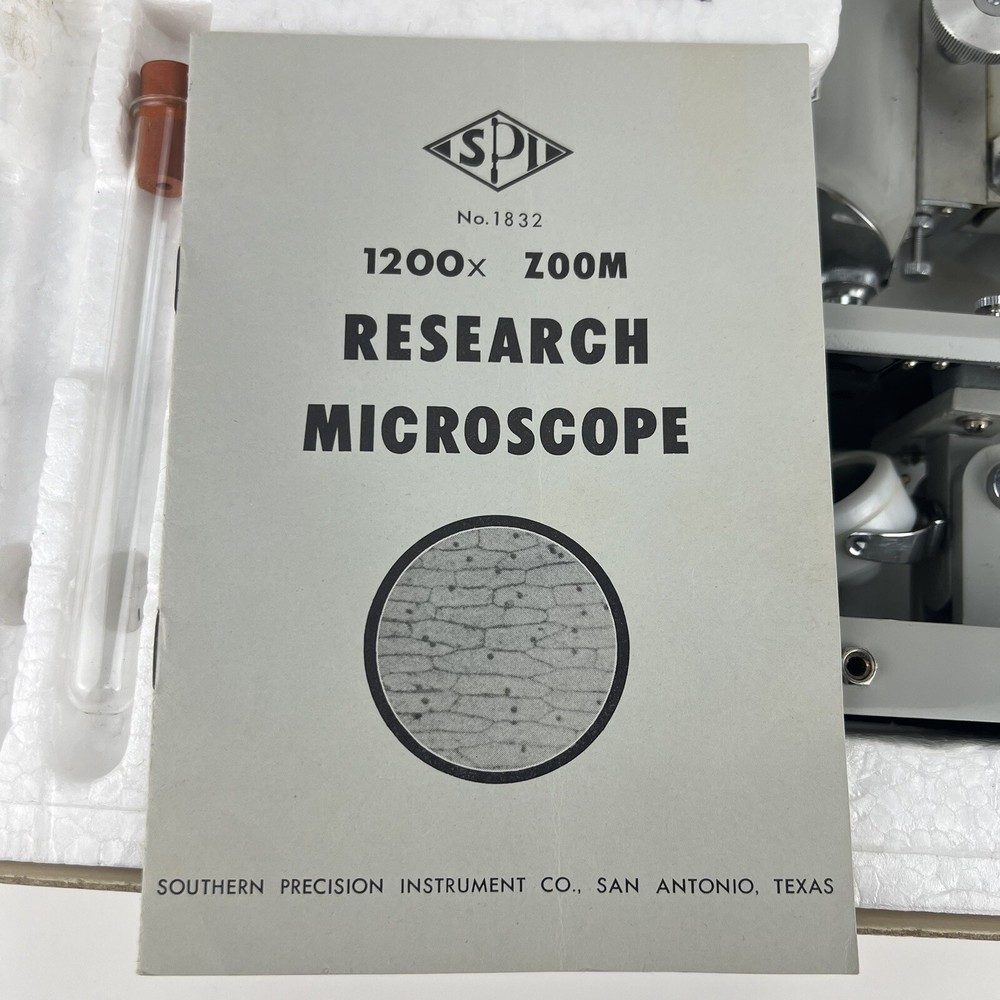 Vintage SPI Southern Precision Instruments No 1832 Microscope Micro Research Kit