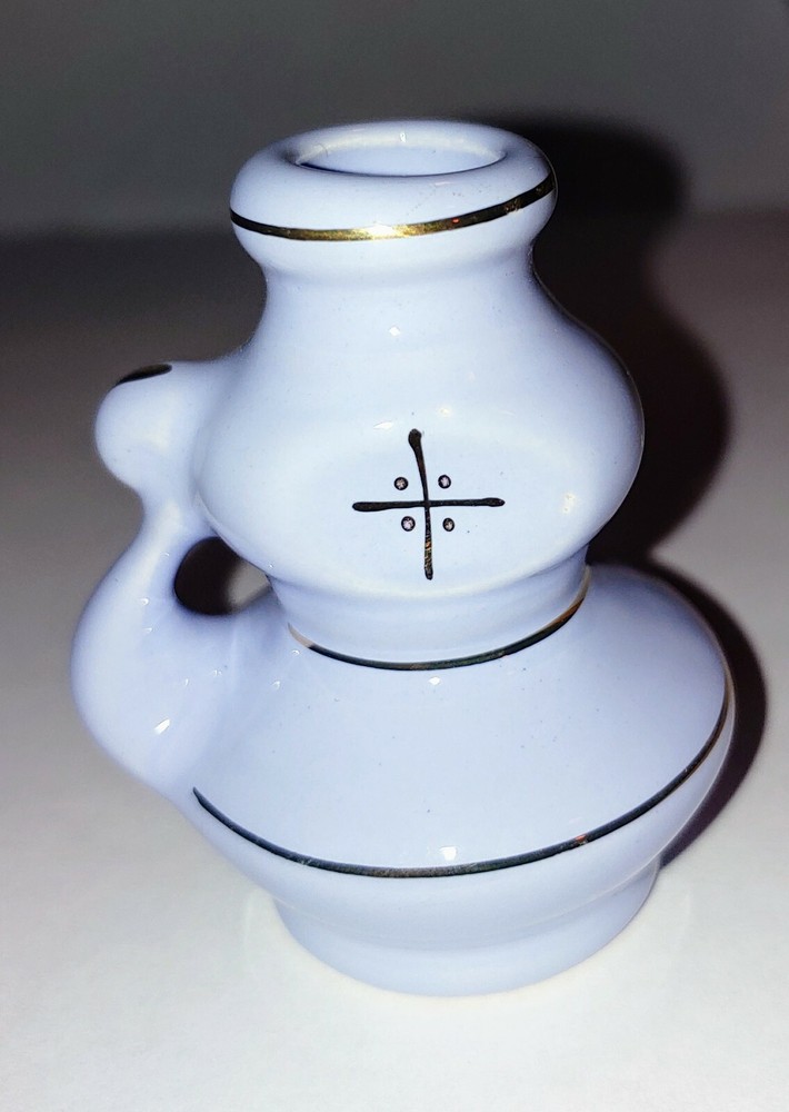 Ceramic Candle Holder light blue 2". Подсвечник керамический голубой 5,5cm