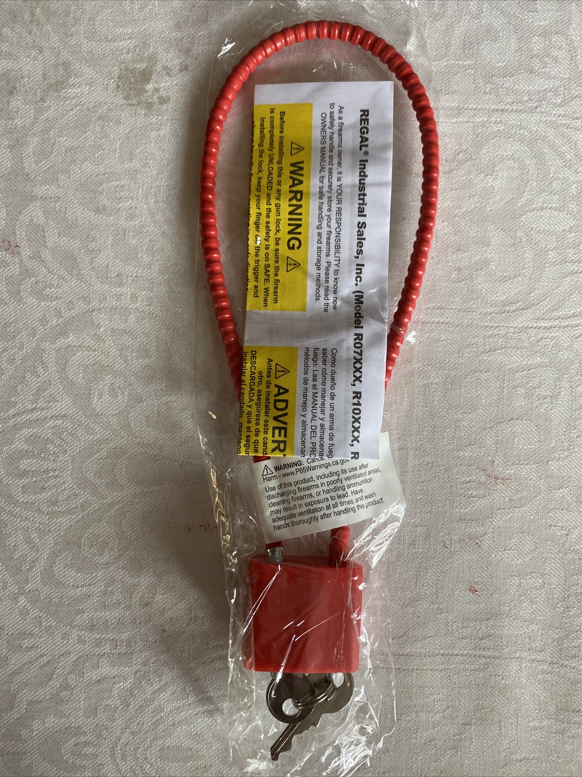 Regal Firearm Gun Safety Cable Lock Brand New R15SC3 15" 4 Locks