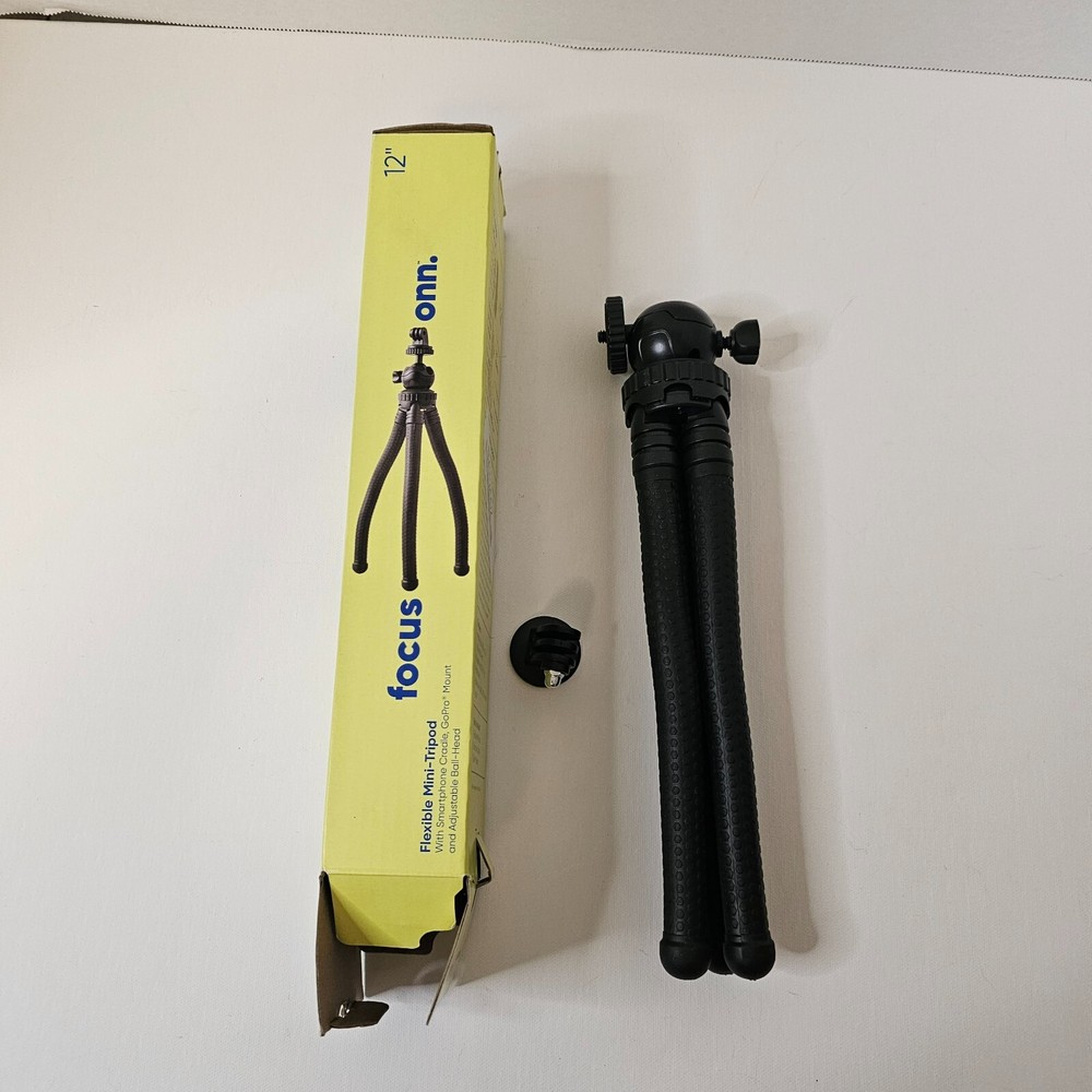 Onn. Adjustable Mini Tripod With Adjustable Ball-Head 12 Inch