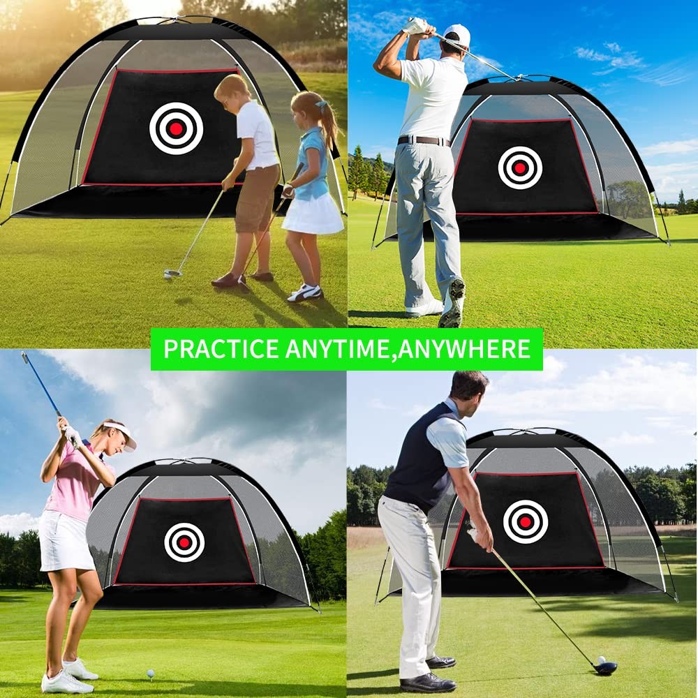 Black Golf Nets for Backyard Golf Practice Net Golf Hitting Net Training Aids wi