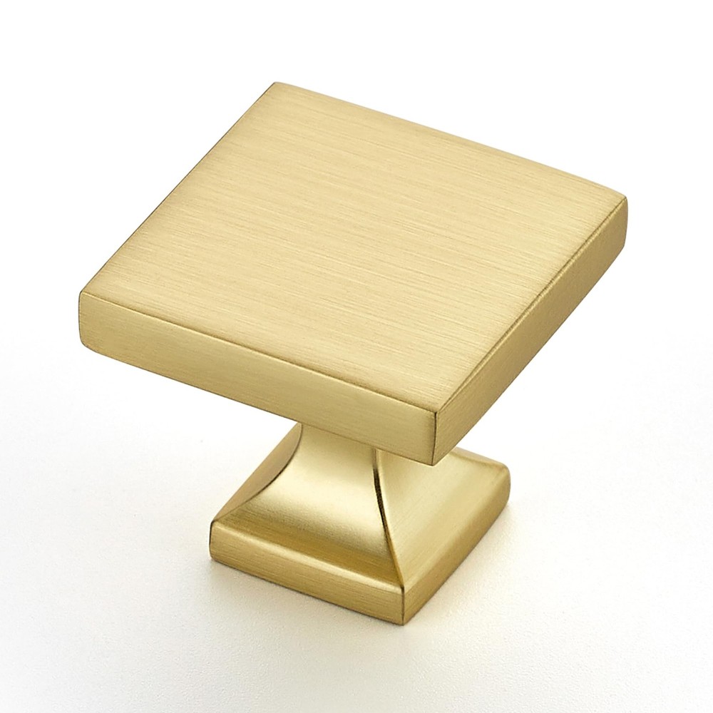 10 Pack Brushed Gold Square Cabinet Knobs Drawer Pulls Kitchen Hardware