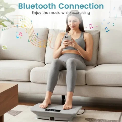 Merach Slim Vibration Plate Exercise Machine with Lymphatic Drainage Feature