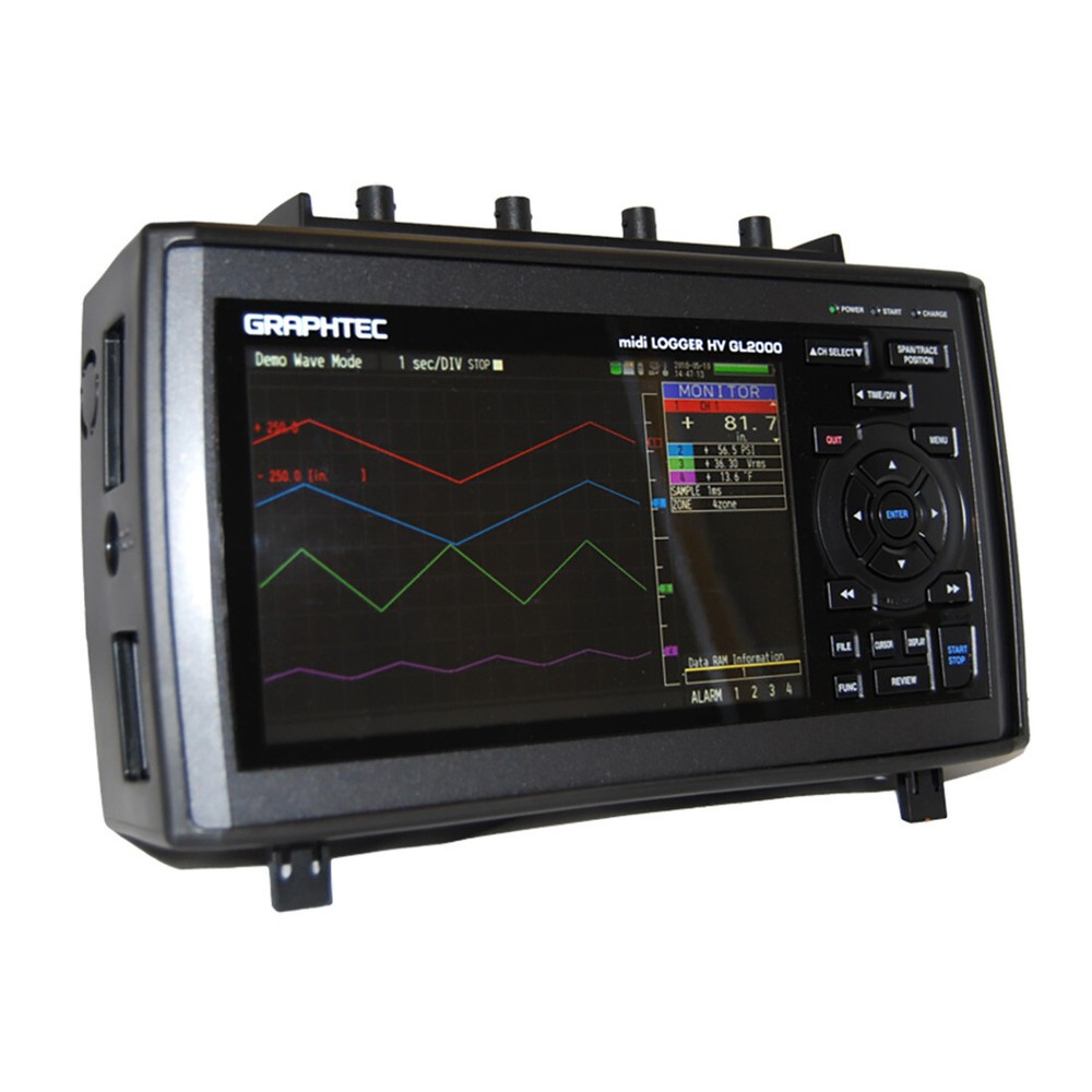Graphtec GL2000 4-Channel TRMS Voltage/Temperature Data Logger