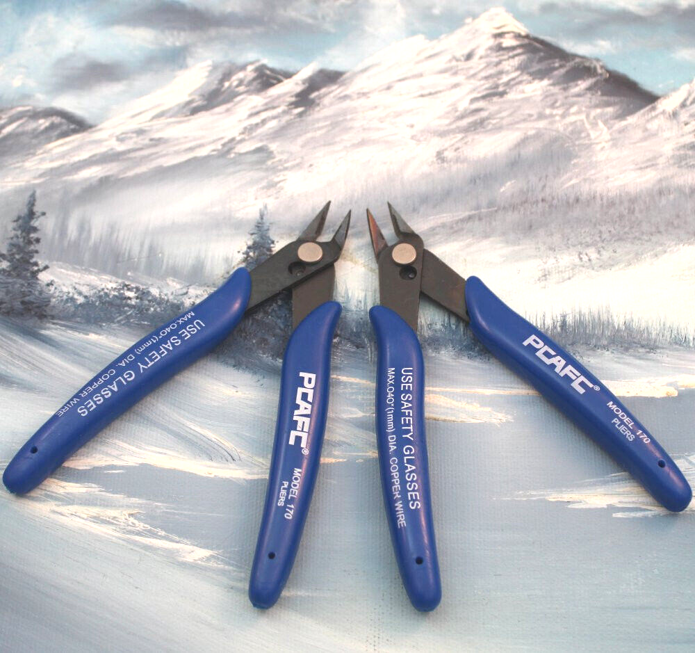 2 PC. FLUSH CUTTING PLIERS ~ NIPPERS ~ SIDE CUTTERS ~ NEW CONDITION