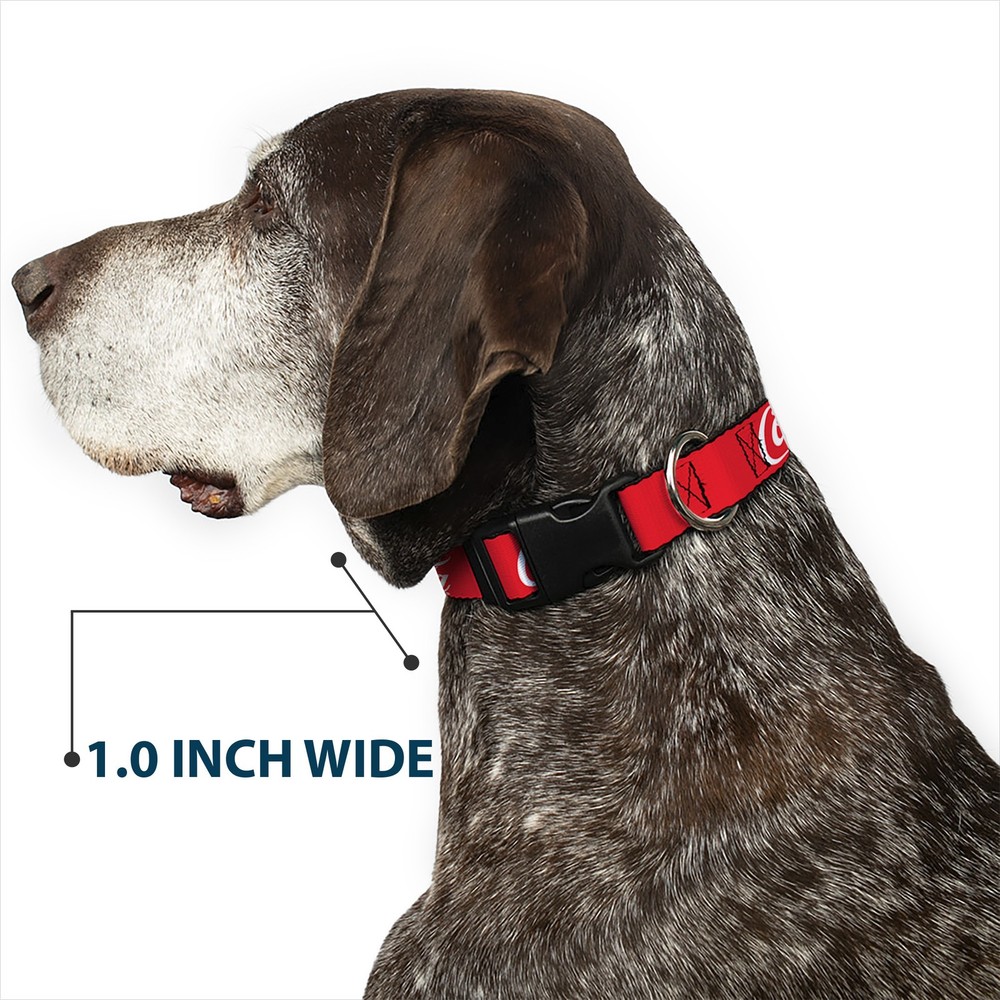 Plastic Clip Collar COCA-COLA Script Logo Red/White Large 15-24"
