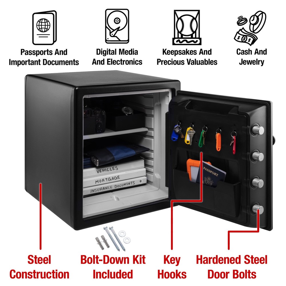 Fire Resistant Waterproof Home Security Safe Dial Lock Large Storage SentrySafe