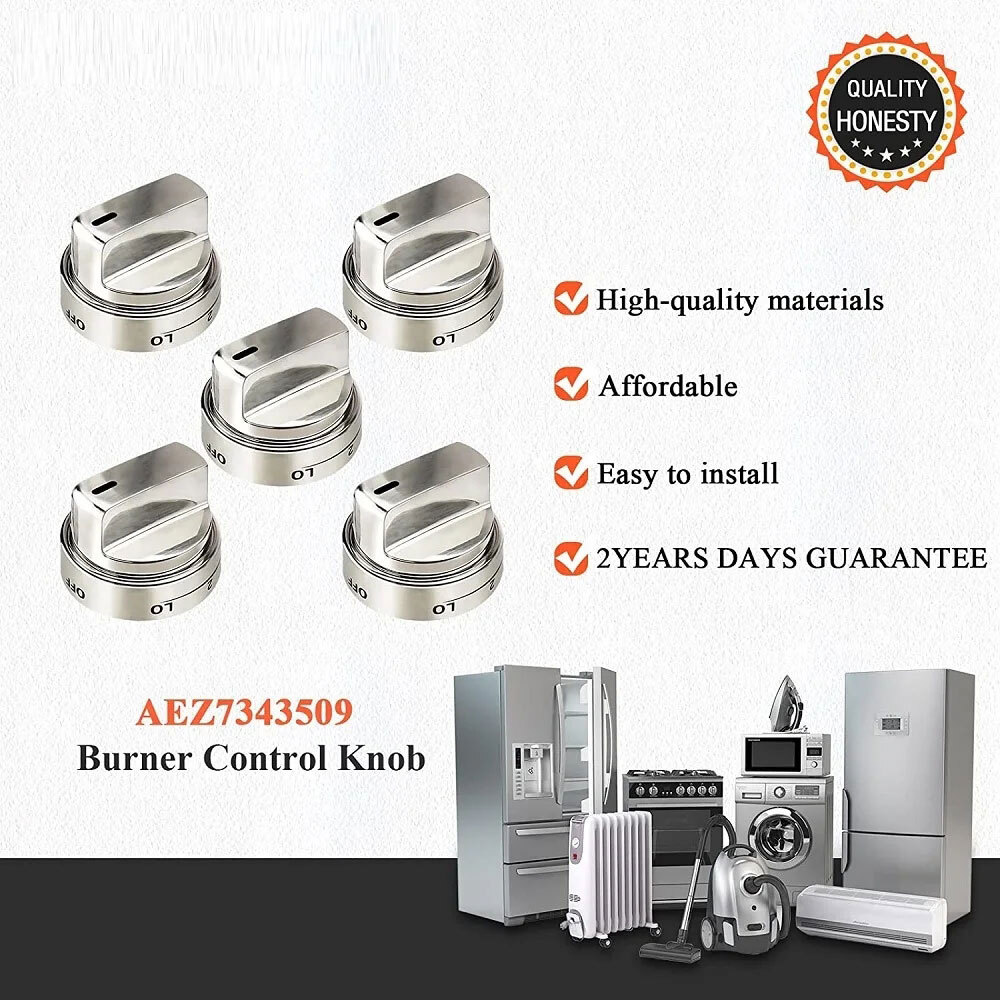 5 Pack LG & Kenmore Compatible Stove Knobs AEZ73453509 Burner Control Knobs