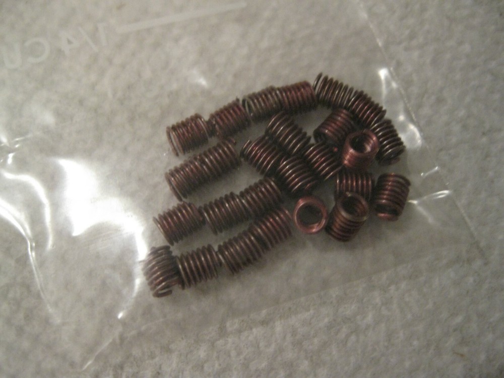 #4-40 x .224" Helicoil Screw-Locking Thread Insert 25pc Lot