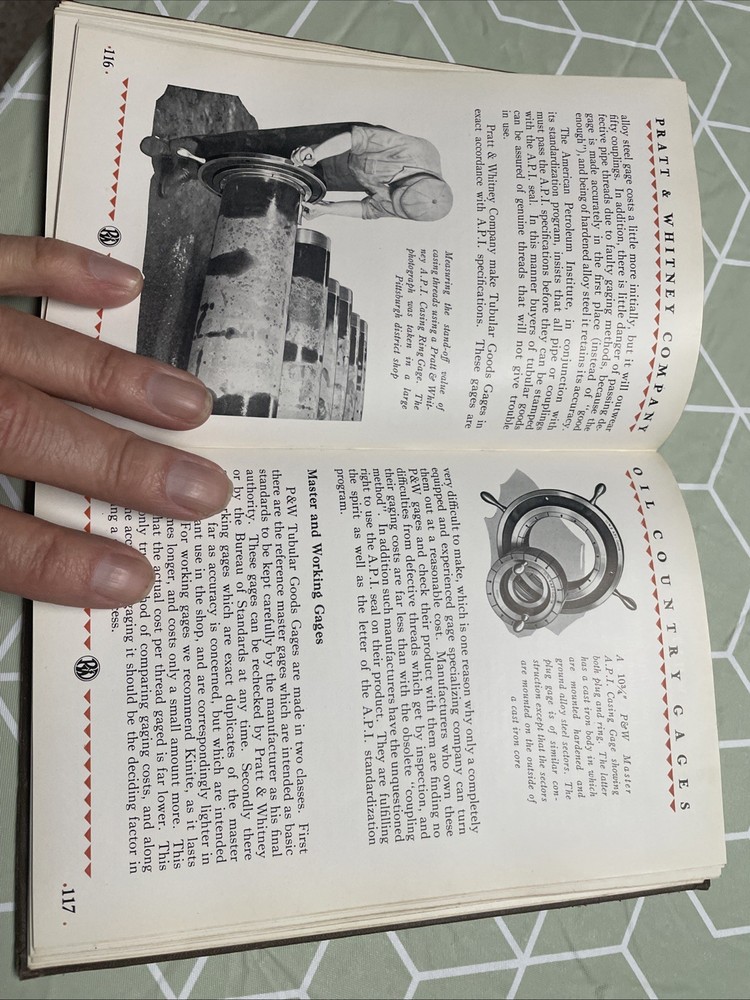 1929 PRATT & WHITNEY Gages Book