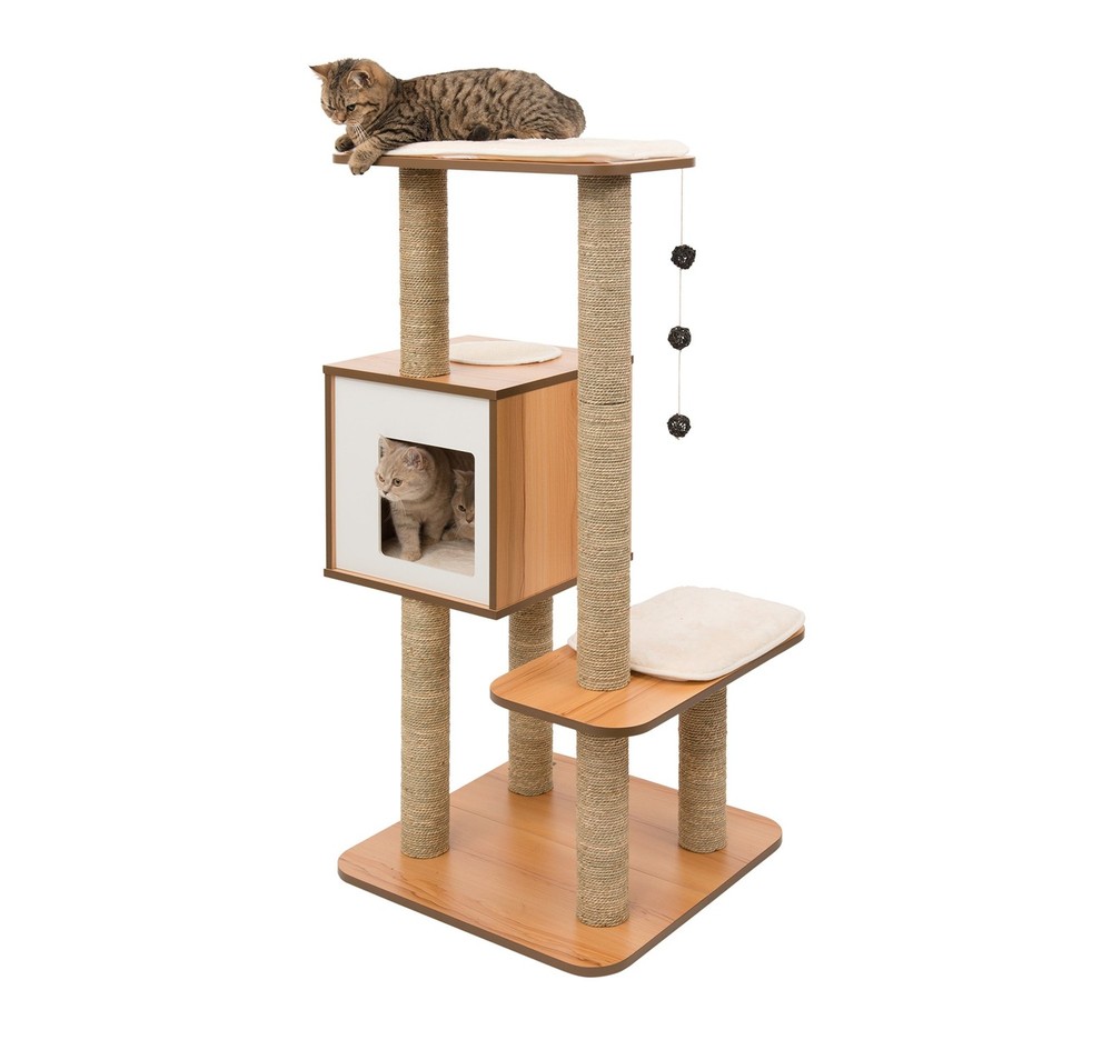 Vesper Cat Tree High Base Walnut 52045