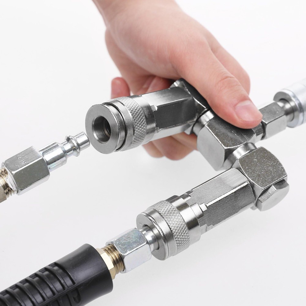 Air Hose Splitter 2-Way Quick Connect Manifold with 2pcs Universal Type Coupler