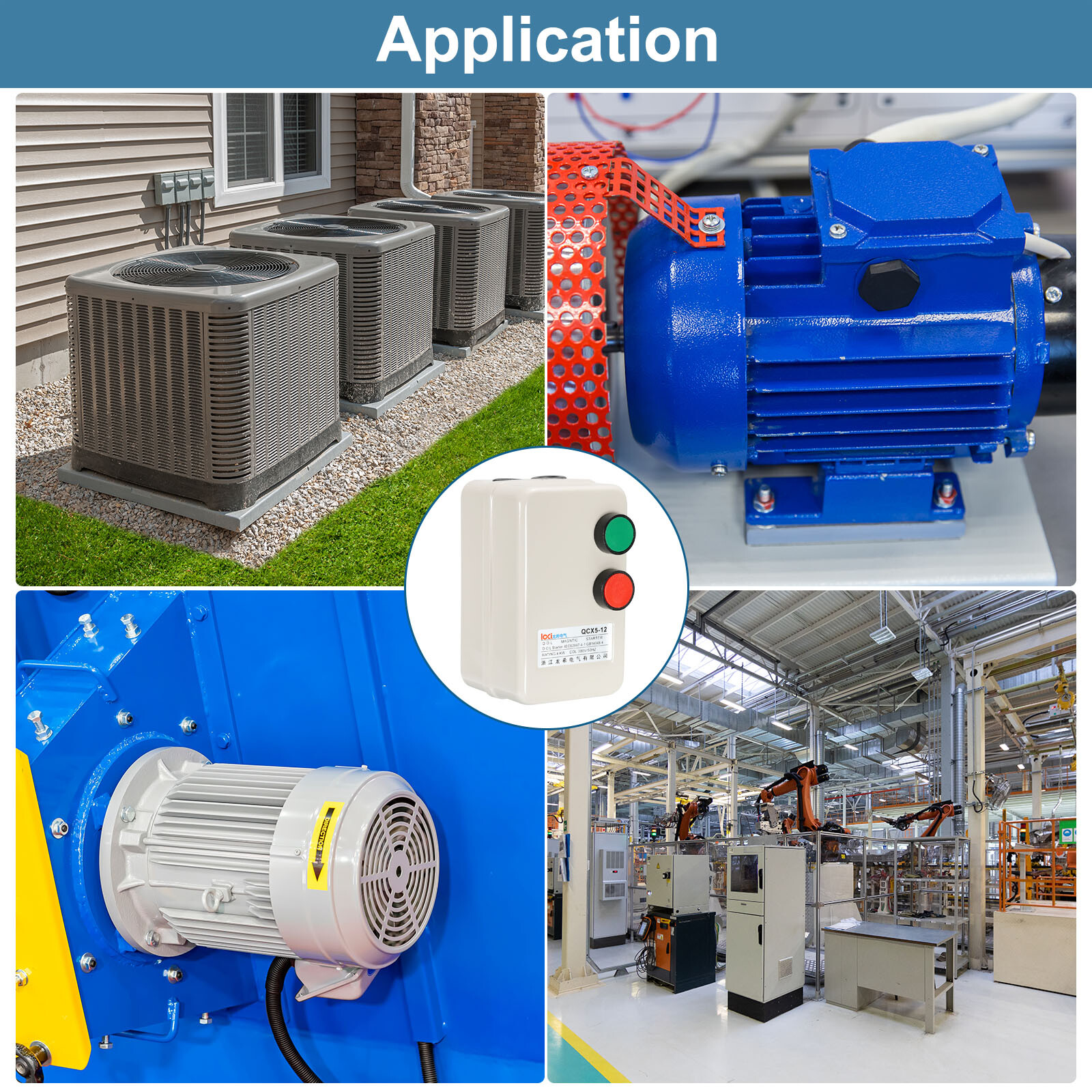 380V 4KW 5HP 3 Phase Magnetic Starter for Air Compressor Magnetic Switch