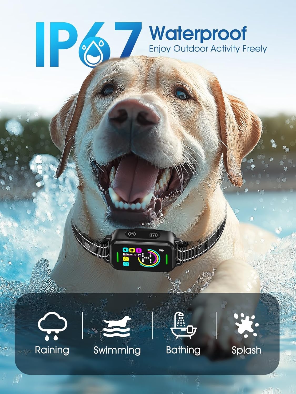 DINJOO - Smart Bark Training Collar for Dogs - Bark Collar- Free Shipping