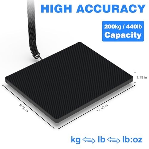 High Precision Digital Shipping Scale 440LB/10g, Tare & Hold Function, Postal &